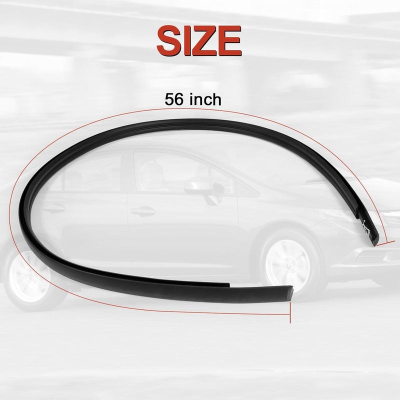 AUTOBABA 2Pcs Roof Trim Molding Kit Compatible with Honda Civic Sedan 4-Door 2012 2013 2014 2015 Left & Right Side Rubber Roof Moulding Drip Stripping Replace# 74316TR0A01 74306TR0A01 74316TR0A11 74316TR0A12 - Image 5